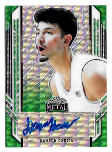 2021-22 Dawson Garcia Leaf Metal Rookie Auto Green Wave 3/7 - UNC Tarheels