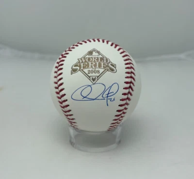 Chase Utley Signed Rawlings Official 2008 World Series Baseball Fanatics 131 - Image 1 of 3