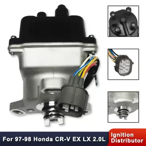 For Honda CRV 1997-1998 EX LX 2.0L L4 TD97U 30100-P3F-A02 Ignition Distributor - Picture 1 of 5