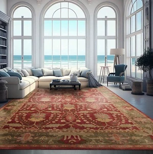 Multi Size Multi Color William Morris Handmade 100% Wool Oriental Are Rug - Picture 1 of 27