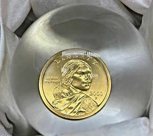 2000-P $1 Sacagawea Lucite Ball in Box Schreibtisch Display - Bild 1 von 21
