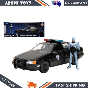 Jada 1:24 Scale 1986 Ocp Ford Taurus & Robocop Figure Police Car Diecast Model - Picture 1 of 6