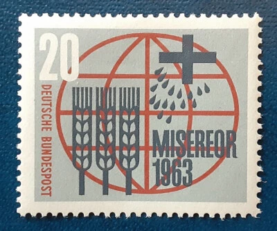 GERMANY Deutsche Bundespost 1963 20Pf MLH Catholic Mi 391 Scott 856 XF 7570 - Image 1 of 3