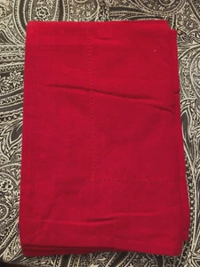 Nicole Miller RED  60" Square Hemstitch Cotton Tablecloth -- NWOT - Picture 1 of 3