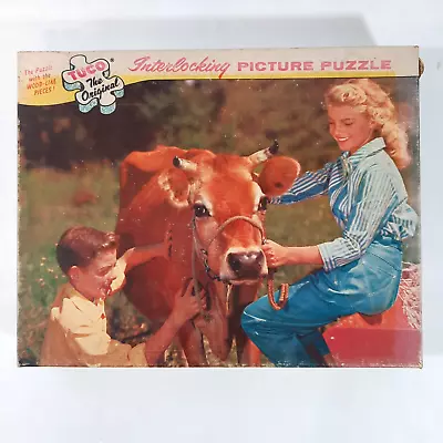 Tuco Jigsaw Puzzle GROOMING FOR THE FAIR 350+pc Cow Farming Children - Complete - Image 1 of 4