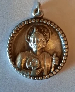 Sterling Silver St. Jude Medal Creed Ss432 - Picture 1 of 3