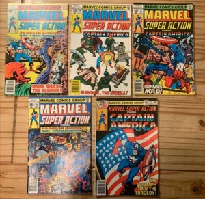 Marvel Super Action Lot of 5 # 2, 6, 8, 9 & 11 Kirby Captain America reprints - Picture 1 of 24