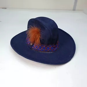 Levi's Vintage 70s Denim Cowboy Hat Mens 7 NOS Mint Deadstock With Tags USA Made - Picture 1 of 12