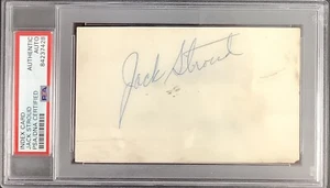 Jack Stroud Signed Index Card NFL Football Autograph New York Giants PSA/DNA - Picture 1 of 4