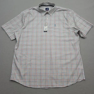 NUEVA Camisa Johnnie O Para Hombres XL Blanca Preparación Rendimiento Cambio de Juego Polo a Cuadros Golf - Imagen 1 de 11
