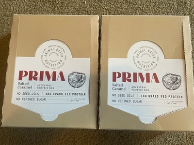 Протеиновый батончик Prima Ordinral Grass Fed 7 упаковок — соленая карамель «Лот из 2» - Изображение 1 из 3