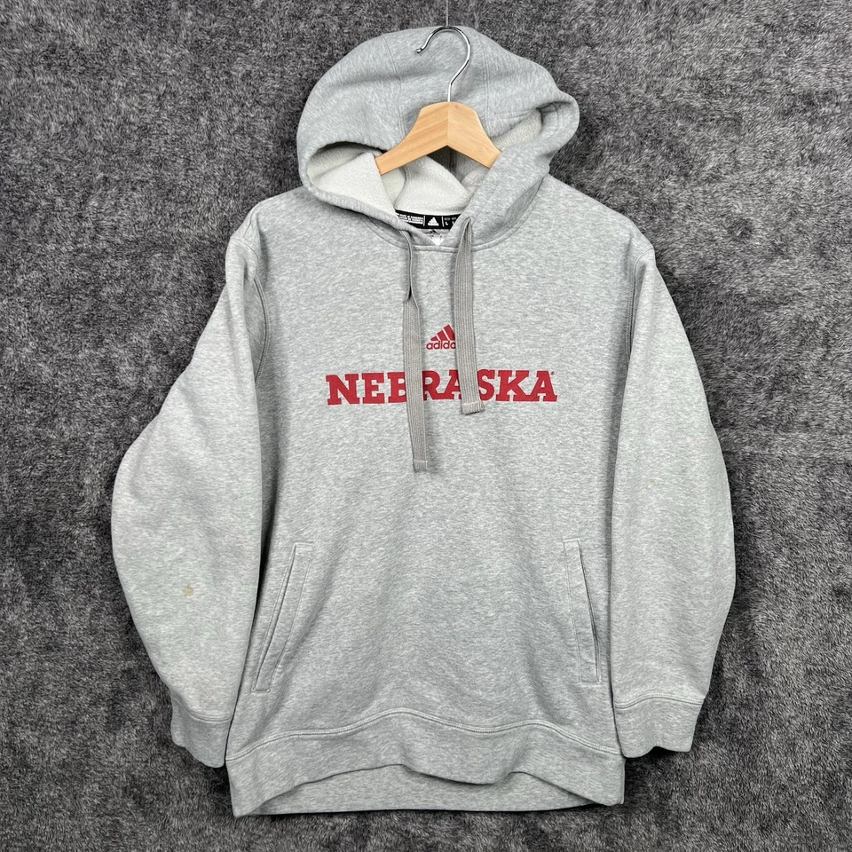 Sudadera con Capucha Vintage Nebraska Cornhuskers Adultos Grande NCAA Adidas Polar Pullover Foto 1 de 4