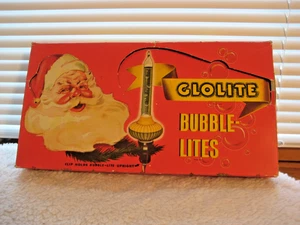Vintage GLOLITE Lites BOX ONLY EMPTY Santa Claus Advertising - Picture 1 of 16