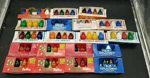 Christmas Light Bulbs C71/2 Candelabra Base Lot Assorted Colors Twinkle Flasher - Picture 1 of 4
