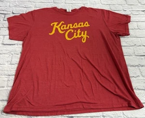 Kansas City Chiefs Script Red Charlie Hustle Shirt Mens 3XL EUC - Picture 1 of 5