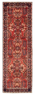 Alfombra de corredor tradicional oriental vintage anudada a mano de 3'2" x 9'11" Foto 1 de 4