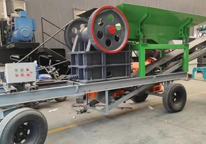 Planta Móvil Trituradora de Mandíbula PE400*600 Roca Dura Cuarzo Piedra Trituradora de Mina de Oro  - Imagen 1 de 6