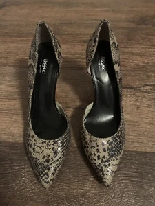 Mossimo Snake Skin Animal Print Block Heels Women’s Size 5.5 EUC Worn Once - Picture 1 of 12