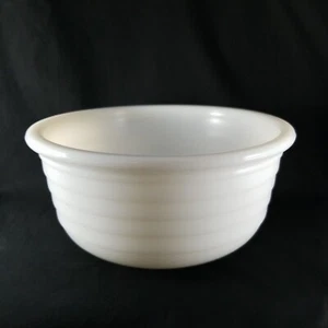 Vintage Milk Glass Mixing Bowl Ribbed 9 1/4" Dia. - Picture 1 of 6