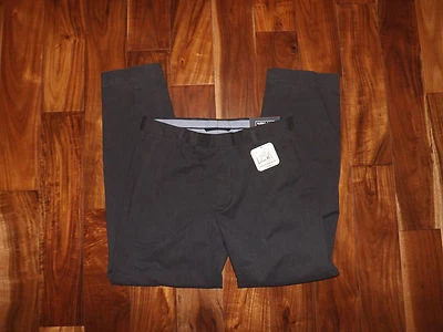 NWT Mens KIRKLAND Charcoal Gray Non Iron Classic Fit Cotton Dress Pants 33 W 34 - Image 1 of 2