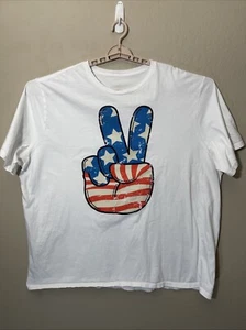 T-shirt uomo 4XLT grafica pace - Foto 1 di 4