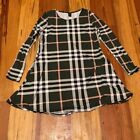 Lildy With Pockets, Green, White, Pink Plaid Swing Tunic Top Sz. S-M