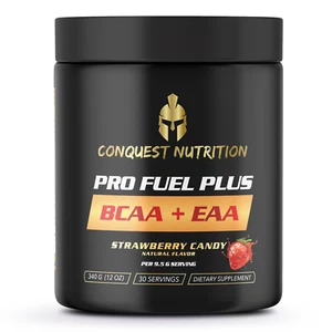 Conquest Nutrition Pro Fuel Plus BCAA + EAA Strawberry Candy Flavor 30 Portionen - Bild 1 von 2