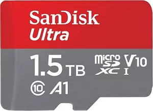SanDisk Ultra 1.5TB Micro SD MicroSDXC A1 V10 150MB/s Memory Card with Adapter - Picture 1 of 4