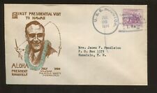 1934 USS HOUSTON Honolulu Hawaii President Roosevelt Visit Navy Postal Cover