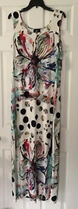 Libra Women's Maxi Long Dress Splash Multi Color Abstract Design Size Large New - Picture 1 of 7