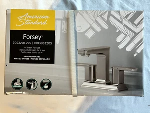 American Standard 7023201.295 Forsey 4” Bathroom Faucet w/ Drain Kit,Brushed Nic - Picture 1 of 6