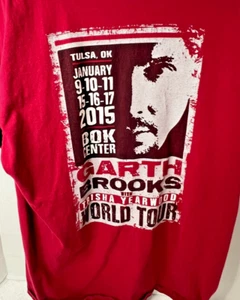 Garth Brooks T Shirt World Tour 2015 Tulsa Trisha Yearwood Size XL Red - Picture 1 of 4