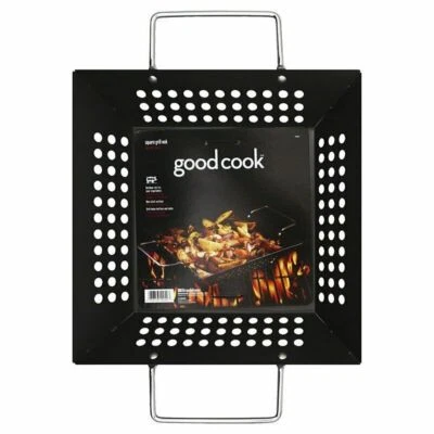 GoodCook Square BBQ Grill Wok - Black, Bottom and Sides Holes, non-stick - Image 1 of 4