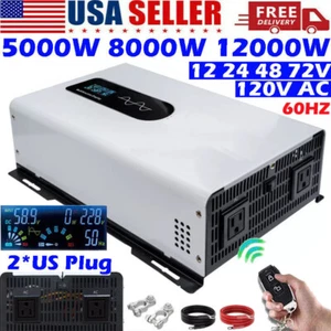 Pure Sine Wave Inverter 5000W 8000W 12000W 12V 24V 48V 72V 110V Solar Off Grid - Picture 1 of 35