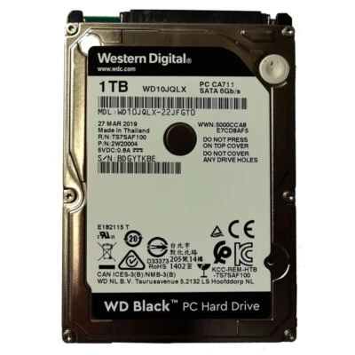 Western Digital 1TB WD10JQLX 7200RPM 32MB SATA 2.5" Laptop HDD Hard Disk Drive - Image 1 of 3