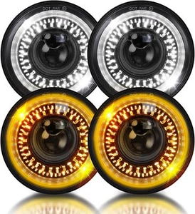 COLIGHT 5 3/4'' 5.75" LED Faro Arranque Gradiente Halo Señal de Giro DRL Ámbar - Imagen 1 de 7
