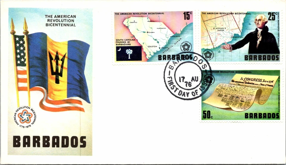 Barbados FDC 1976 - American Revolution Bicentenial - F28892 - Image 1 of 2