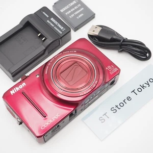 [Mint] Nikon COOLPIX S9300 16.0MP Digital Camera Red w/New batteries & charger - Picture 1 of 23
