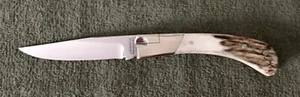 Custom J B Hodge Huntsville, AL Stag Pinch Lock Folding Knife - Picture 1 of 9