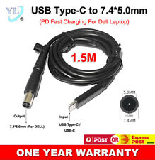 USB Type-C to DC 7.4mm*0.6mm Adapter Cable PD 3A 65W Fast Charging For Dell HP