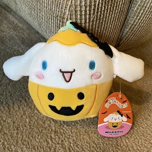 Squishmallows Halloween Cinnamoroll Pumpkin 7"  Plush Sanrio Kellytoy New NWT - Picture 1 of 4
