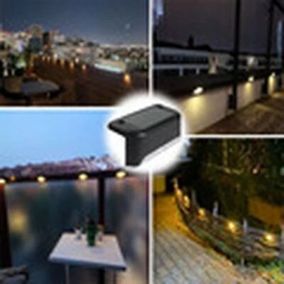 Lámpara LED Solar Luces Blancas Cálidas Camino Escalera Patio Cerca Luz Impermeable Foto 1 de 4