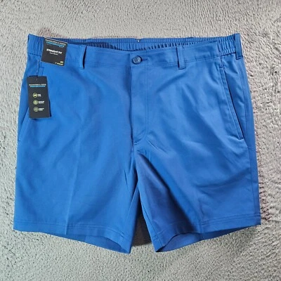 NWT Roundtree & Yorke Performance Shorts Men 40 x 7" Straight Fit Stretch Blue - Image 1 of 4