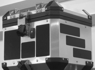 Kit reflectante negro para BMW R1200GS 05-12 F800GS aluminio aventura estuche superior Foto 1 de 4