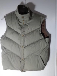 Woolrich Green, Cotton Blend, Snap Front Down Vest, Mens Medium - Picture 1 of 10