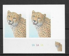 Namibia Cheetah in imperf plate pair