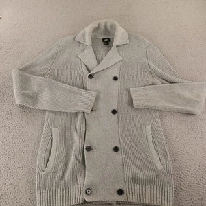 Suéter H&M Para Hombre S Gris 100% Algodón Acanalado Doble Pecho Bolsillos Cárdigan - Imagen 1 de 17