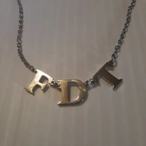 F**K DONALD TRUMP Personalized Custom Initials 3 Letters Name Necklace  (FDT) - Picture 1 of 12