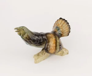 Vintage 1960s Royal Dux Porcelain Figurine of Bird Capercaillie Czechoslovakia - Imagen 1 de 8