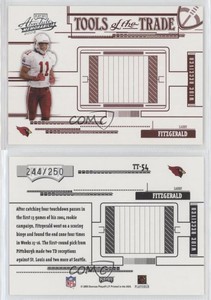 2005 Playoff Absolute Memorabilia Tools of the Trade Red /250 Larry Fitzgerald